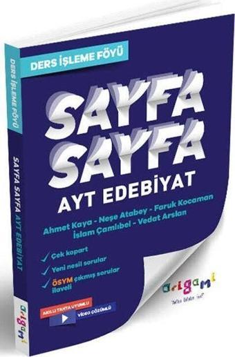 Tammat Yayıncılık AYT Edebiyat Sayfa Sayfa Ders İşleme Föyü - Tammat  Yayıncılık