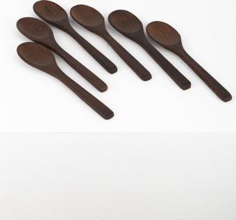 Wisha Natural Doğal Abanoz Kaşık Seti 6'Lı