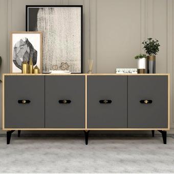 DemonteHome Flydh (Kx) 180 Cm Konsol Safi̇rmeşe Antrasi̇t