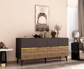 DemonteHome Tedydh Konsol Antrasi̇t-Cevi̇z-Altin