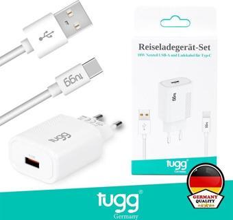 Tugg Germany Akıllı Şarj Başlık Seti 18W Isı ve Akım Korumalı Hızlı Sarj USB + Type-C Kablolu 104302