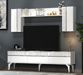 DemonteHome Defnedh 180 Cm Tv Üni̇tesi̇ Beyaz Gümüş