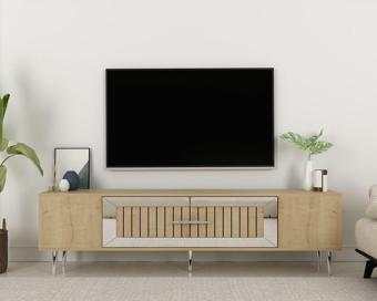 DemonteHome Dekolp3Dh Tv Sehpasi Safi̇rmeşe Gümüş