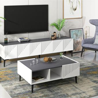 DemonteHome Artemi̇sdh Orta Sehpa Antrasi̇t Beyaz