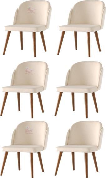 6 Adet Limon Sandalye Ahşap Ceviz Sandalye Mutfak Salon Yemek Odası Sandalyesi