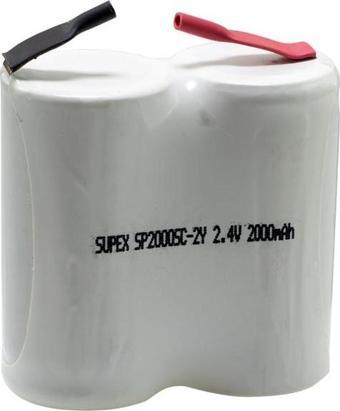 Supex 2'li Yanyana 2000mAh Süpürge Pili Şarjlı Süpürge Pili