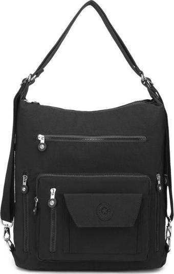 Hem Sırt Hem de Omuz Kadın Çantası Smart Bags 1205 Siyah