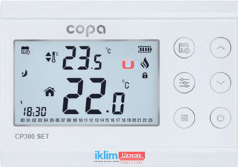 Copa CP 300S Kablosuz Dijital Akıllı Beyaz Oda Termostatı