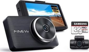 Finevu Lx2000 Fullhd 2 Kameralı Ips Güvenlik Kod Ekranlı Adas+Gps Dahil Araç Kamerası