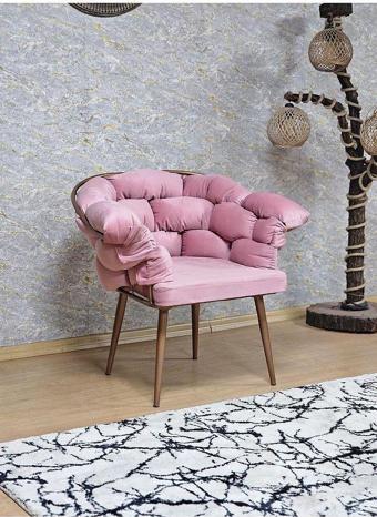 Tekli Bakır Boyalı - Pembe Döşeme | Balon Çay Seti | Balkon Koltuk | Berjer | Balkon Çay Seti