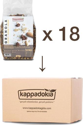 Kappadokia Fıstıklı, Susamlı Ve Kakaolu Granola - Özel 18'Li Koli (18 X 300 Gr)