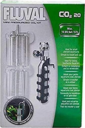 Fluval Mini Basınçlı CO2 Kiti, Bitki Akvaryumları için CO2 Desteği, 20 Gram