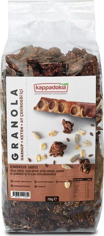 Kappadokia Ekonomik Boy Granola: Keten, Ay Çekirdek Içi Ve Harnup 750 Gr.