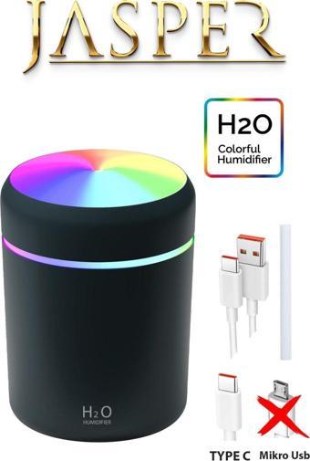 Hersepete H2O HumidifierRGB Işıklı Antrasit Ortam Dezenfeksiyon Hava Nemlendirici Ve Buhar Makinesi