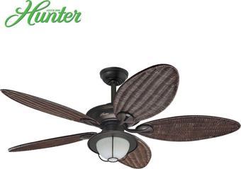 Hunter Fan Maribel Çağdaş Bronz 137 Cm Aydınlatmalı Ve Gerçek Hasır Örme Kanatlı Dış Mekan Tavan Vantilatörü