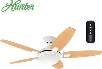 Hunter Fan Contempo Beyaz - 132 Cm. Uzaktan Kumandalı Aydınlatmalı Tavan Vantilatörü