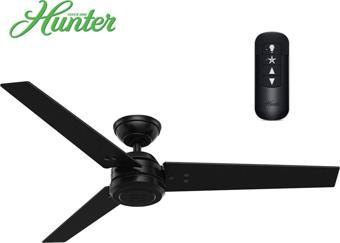 Hunter Fan Protos Mat Siyah - 132 Cm. Nemli Dış Mekan Tavan Vantilatörü