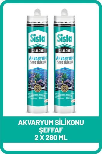 Sista Akvaryum Silikonu Şeffaf, 280 ml x 2 Adet