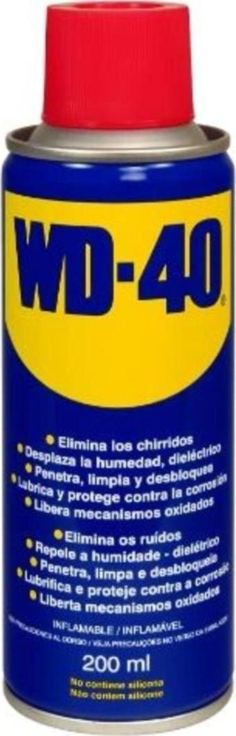 WD-40 Çok Amaçlı Temizleyici ve Yağlayıcı Sprey - 200 ml | Pas Sökücü ve Koruyucu