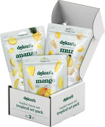 Dokuru Freeze Dried 3'lü Tropikal Meyve Seti