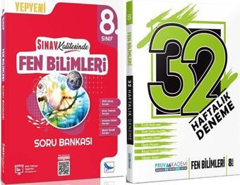 Sınav Yayınları 8. Sınıf Fen Bilimleri Soru Bankası ve Pruva 32 Haftalık Deneme Seti 2 Kitap - Sınav Yayınları