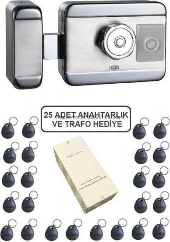 Marelli SENSÖRLÜ motorlu SESSİZ + GÜVENLİ manyetik elektrikli trajlı apartman kapı kilidi motorlu otomat + kartlı sistem