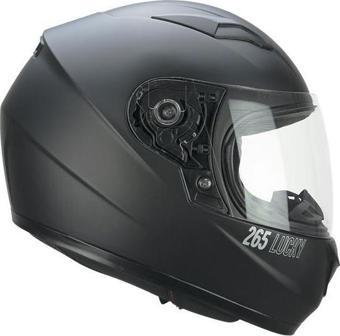 CGM 265A LUCKY MONO ÇOCUK KAPALI MOTOSİKLET KASKI Siyah / YL