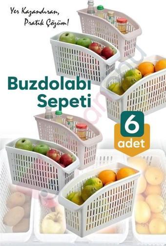 Kapris Buzdolabı Dolap İçi Düzenleyici Organizer 6 Adet Jumbo Boy ORG-23