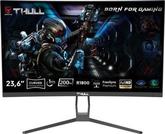 Thull Vision 23,6'' 1ms 200Hz Freesync Fhd LED (Hdmı+Dp) Va Frameless Curved Gaming Monitör TG-VSN236C-200