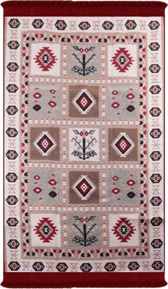 Bigghome Çift Taraflı Kilim, Makinede Yıkanabilir, Modern Desenli, 120*180 cm, SA1619B