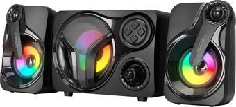 Mikado MD-BT28 5W+3W×2 BT,TF Card,USB, FM Radyo Siyah Led Işıklı Hoparlör