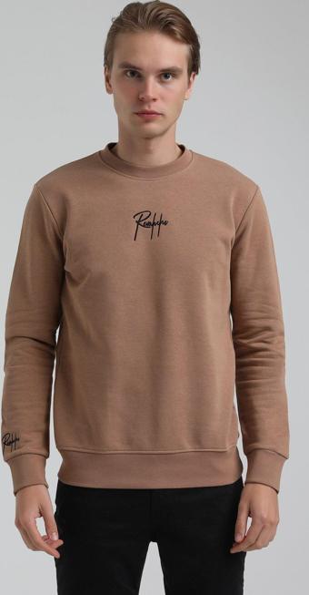 New World Polo Bisiklet Yaka Camel Slim Fit Sweatshirt 22FWM60129