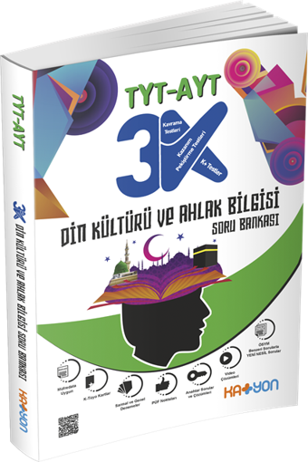 TYT - AYT 3K Din Kültürü ve Ahlak Bilgisi Soru Bankası - Katyon Yayınları