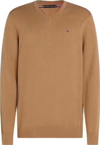 Tommy Hilfiger Erkek Logolu Bisiklet Yaka Kazak