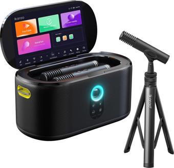 Ikarao Partybox Mikrofon Standlı Shell S1 280W Karaoke Bluetooth Hoparlör Seti-TYS125MIC