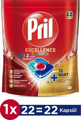 Pril Excellence Premium 5'i 1 Arada 22 Kapsül