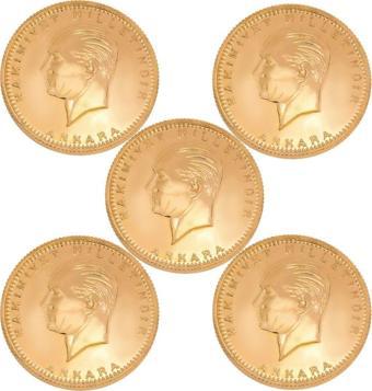 5 Adet Eski Tarihli Ata Lira