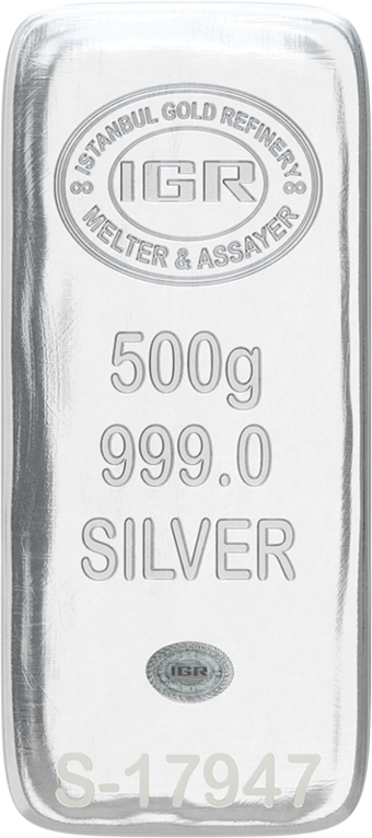 500 gr İAR Külçe Gümüş