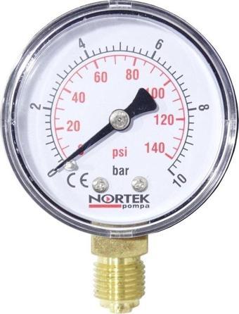 Nortek NRT001 Manometre Basınç Ölçer 0-10 Bar