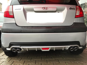 Hyundai Getz uyumlu arka tampon altı difüzör Siyah tüm modeller