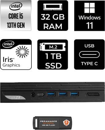 Msı Pro Dp10 Intel Core İ5 1340P 32Gb 1Tb Ssd W11P Mini Pc & Per4 Usb Bellek 13M002Eup378
