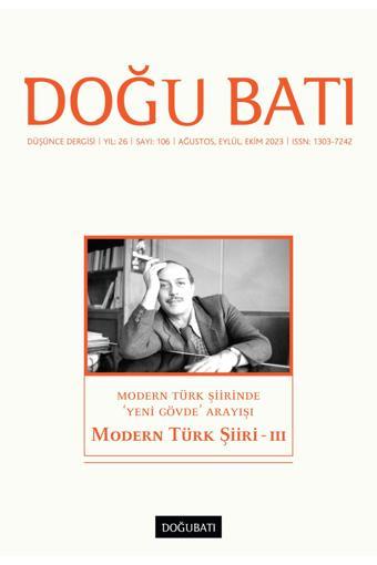 Doğu Batı Sayı 106: Modern Türk Şiiri - III - Doğu Batı Dergileri