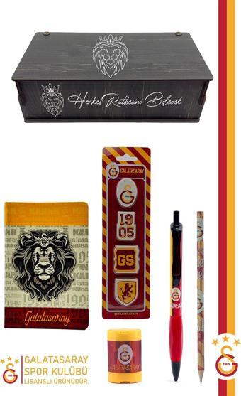 Galatasaray Orijinal Lisanslı Kalem Kalemtıraş Bloknot Silgi Hediyelik Set
