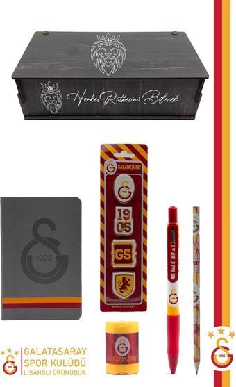 Galatasaray Orijinal Lisanslı Kalem Kalemtıraş Bloknot Silgi Hediyelik Set