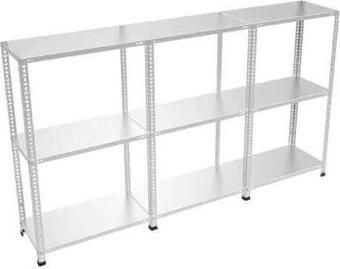 3 Katlı 3’lü Bitişik Galvaniz Çelik Raf. Depo, Dosya, Arşiv Rafı