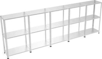 3 Katlı 5’li Bitişik Galvaniz Çelik Raf. Depo, Dosya, Arşiv Rafı