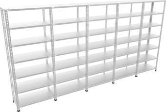 7 Katlı 5’li Bitişik Galvaniz Çelik Raf. Depo, Dosya Raf