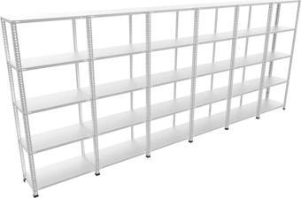5 Katlı 6’lı Bitişik Galvaniz Çelik Raf. Depo, Dosya Raf