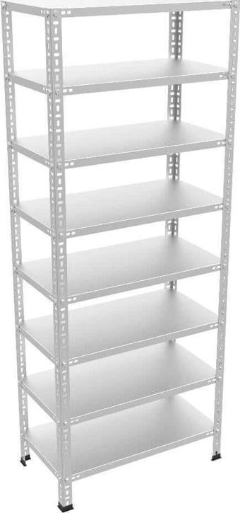 8 Katlı Galvaniz Çelik Raf. Depo, Kiler, Dosya Rafı 0.70 Mm