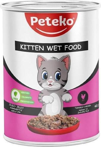 Peteko Kitten Tavuklu Yavru Kedi Konserve 400Gr